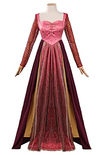Vestido de bruja en talla grande para mujer con conjunto completo rosa