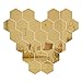 Spiegel Wandaufkleber, LYGZTing 24 Seiten Abnehmbare Wandschmuck Spiegelaufkleber DIY Acryl Wanddekor Spiegelfliesen Hexagon Spiegel Wohnzimmer Schlafzimmer Dekoration(Gold)