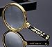 Magnifying Glass 6X + 8X Magnification Magnifier Handheld Magnifier for Science, Reading Book, Inspection. (6X Gold)