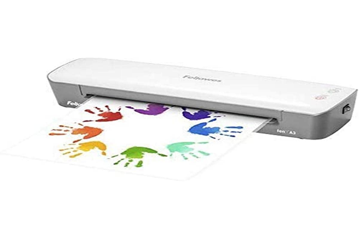 Fellowes Plastificatrice Ion A3 con Starter Pack e Pouches Lucide Enhance80 - Formato A3 e A4, 210 Pezzi Totali