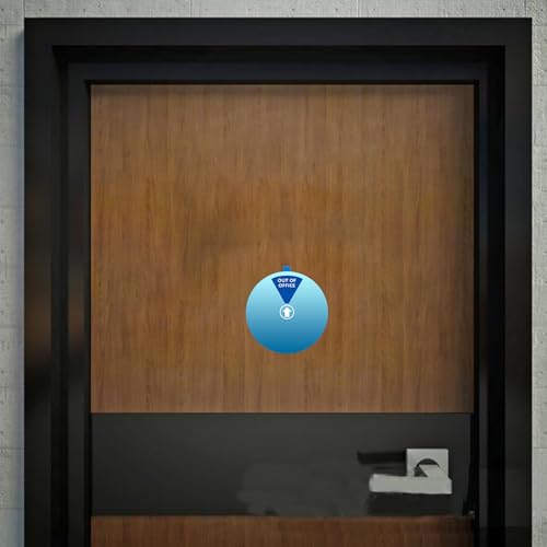 Image of Privacy Door Sign, Do Not Disturb /Come in Welcome /Out of Office /in a Meeting /Back Soon /Working Remotely Sign, That Lets Others Know Whether You're Available Or Not For Office (6inch,Blue)