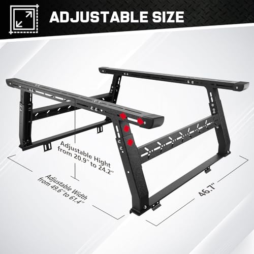 Image of Adjustable Overland Truck Bed Rack for Most Trucks