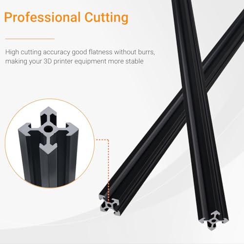 CNCYEAH 4 Stück 1000mm Aluminiumprofil Extrusions Linearschiene Europäische Norm 20X20 T Typ Aluminium profil+4pcs L-Winkelsteckverbinder+50pcs T-Mutter+1pcs Schraubenschlüssel für 3D-Drucker CNC – Bild 6