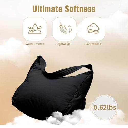 Image of Nylon Hobo Crossbody Bags Lightweight Shoulder Bag Large Casual Travel Handbags with Adjustable Strap