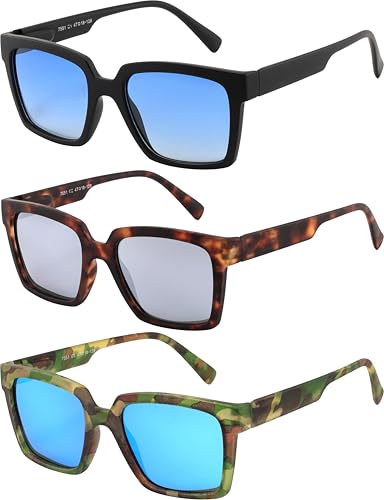 Yogo Vision Kids Sunglasses for Boys Girls Polarized Square Shades 3 Pack Sunnies