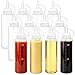 12 Pack 8 oz Plastic Squeeze Bottles Multipurpose Squirt Bottles for Ketchup,Condiments,BBQ Sauce,Dressing,Barbecue,Grilling,Crafts,Syrup and More