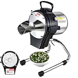 AityBuy Picadora Automática De Cebolletas De 110 W, Cortadora De Cebolletas Comercial, Trituradora De Cebolletas, Cortadora Eléctrica De Puerros, con Orificios De Alimentación Múltiples