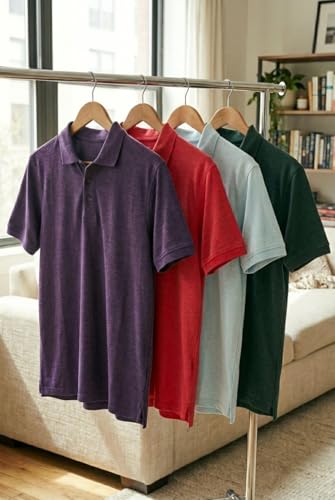 Camiseta polo clásica para hombre grande y alto de algodón que no encoge, KingSize miniatura 5