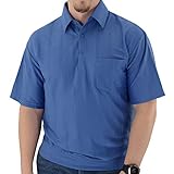 Banded Bottom LD Sport S/S Tone on Tone Textured Knit Big and Tall (4XLT, Ocean)