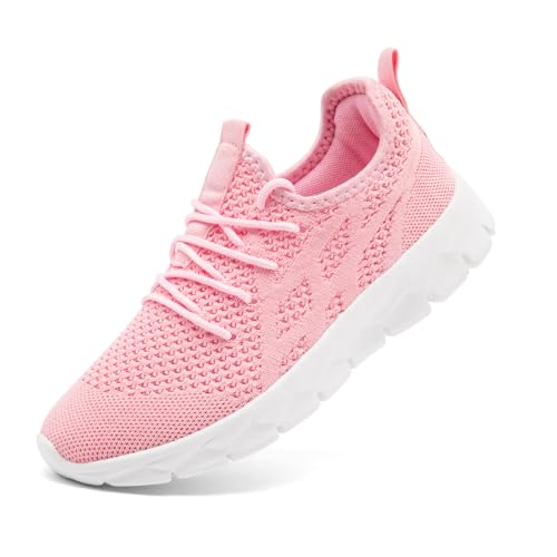 DLWKIPV Women's Shoes Running Tennis Sneakers Walking Non Slip On Shoe Gym Sports Fashion Casual Athletic Lightweight Breathable Comfortable Shoes Pink Size US 10