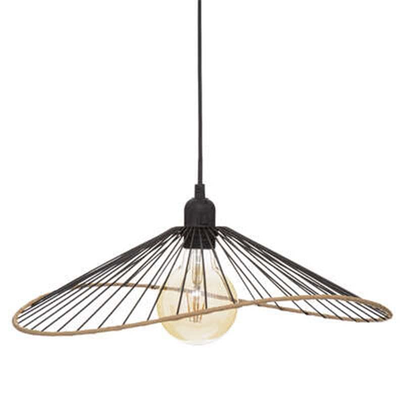 Paris Prix Atmosphera Créateur d'intérieur - Lampe Suspension en Métal Alara 45cm Noir