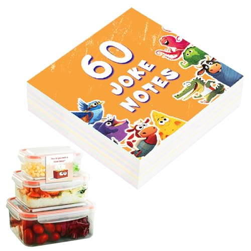 Nudorpn Notas de almuerzo para niños | 60 hojas para escribir mensajes personales, tarjetas de broma para niños pequeños escolares fiambrera | para padres niñas clase confirmación diaria alegría