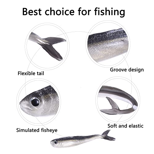 LURESMEOW Paddle Tail Swimbaits,Soft Plastic Fishing Lures Swim Baits for Bass Fishing,30/50pcs with Box,Soft Plastic Swimbaits for Bass Trout Crappie Lures Kit for Saltwater Freshwater - Image 5