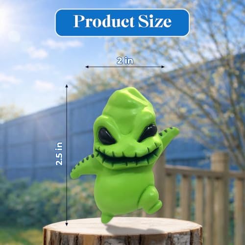 Image of GENANY 3D Resin Green Monster Car Air Freshener Vent Clip, Hand Painted Spooky Monster Figure Design, Dark Fantasy Automotive Freshener, Scary Car Accessories Gift for Horror Fans