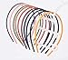10 Pcs 5mm Thin Plastic Headbands with Teeth for Women and Girls, Plastic Plain Headbands in 10 Colors for Rainbow Headbands DIY