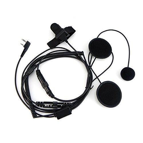 BaoFeng Helmet Kit 2 PIN Full Face Motorcycle Headset Earpiece Mic, for BaoFeng/Kenwood/WouXun/PuXing/Linton