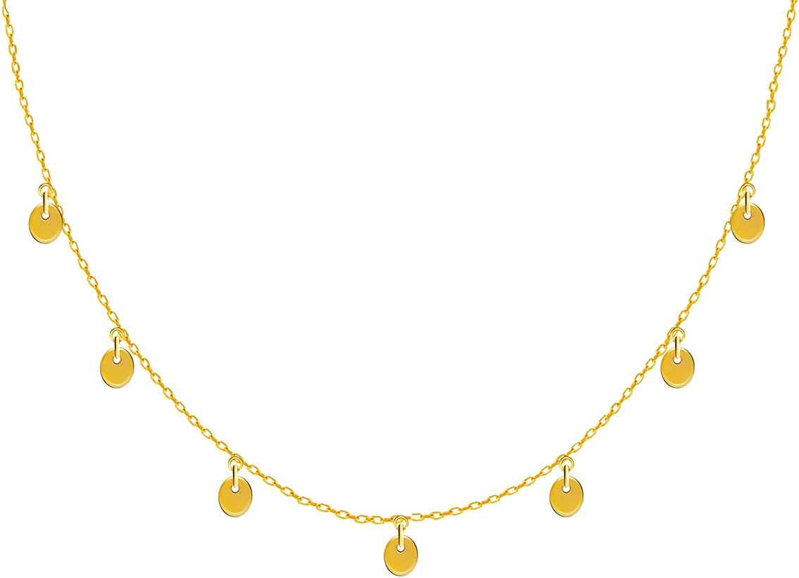 GIVA 925 Silver 18k Gold Plated Mini Charm Necklace | Gifts for Girlfriend, Gifts for Women and Girls |With Certificate of Authenticity and 925 Stamp | 6 Month Warranty
