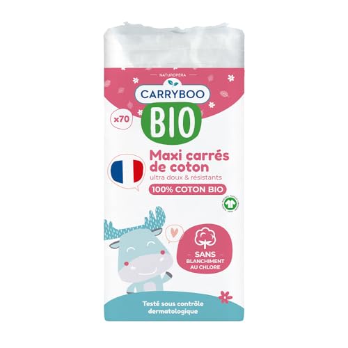 CARRYBOO - Maxi-Carrés de Coton 100% Bio x70