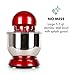 KLARSTEIN Bella Rossa • Tilt-Head Stand Mixer • Dough Hook, Flat Beater, Wire Whip • 650 W • 5.5 qt Stainless Steel Bowl • Planetary Mixing • 6 Speeds • Red