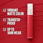 Maybelline Super Stay Matte Ink Liquid Lipstick Makeup, Long Lasting High Impact Color, Up to 16H Wear, Exhilarator, Ruby Red, 1 Count, Packaging May Vary - Image 4