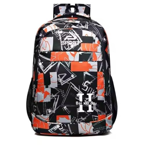Mochila Esportiva Moderna Masculina, Compartimentos Múltiplos, Alças Ajustáveis P/Escola Trabalho Vi