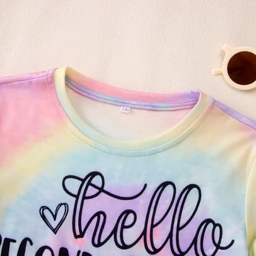 Image of MODNTOGA Kid Girl Boy First Day of School Shirt Back to School T-Shirt Hello Kindergarten 1st 2nd 3rd Grade Graphic Tee Tops