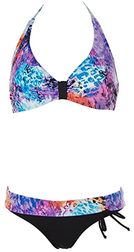 Bruno Banani Damen Bügel Bikini (36 / C, Schwarz/Bunt)