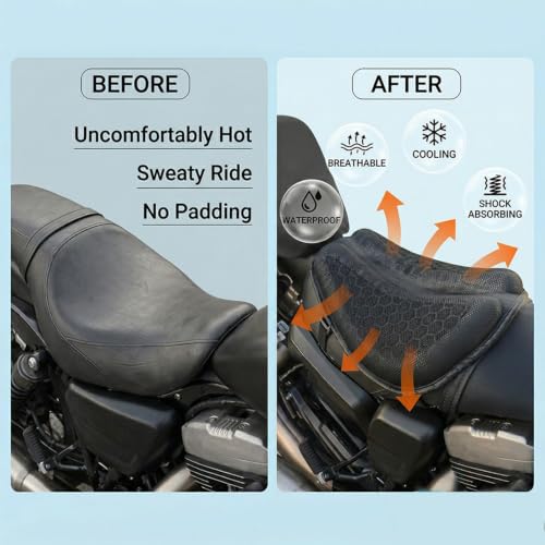 Coussin selle moto Ducati Hypermotard 950 nid d'abeille 3D ventilé - 7