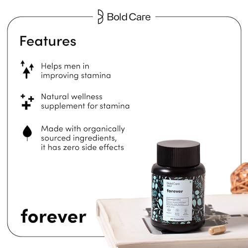 Bold Care Forever 60 Capsules - Ashwagandha & Shilajit - Stamina Booster Supplements for Men - All Natural Safed Musli, Shatavari & More - Image 5