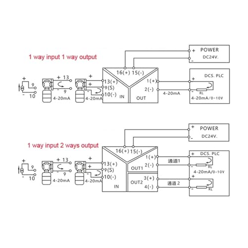 Module isolateur de signal analogique 4-20mA et transformateur de conversion 24V DC