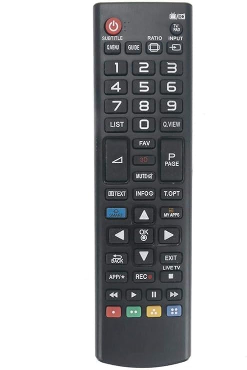 Image of LCD /LED Remote No. URC122 with Basic Smart and 3D Functions (No Voice), Compatible /Replacement for LG LCD /LED /3D Plasma TV Remote Control