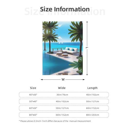 Couverture super douce Love Island on The S 203x152 cm pour lit - 7