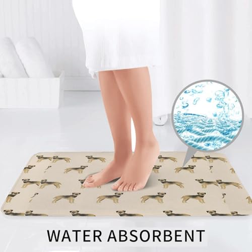 Tapis de bain lavables et absorbants 3 pièces motif Border Terrier Tan - 7