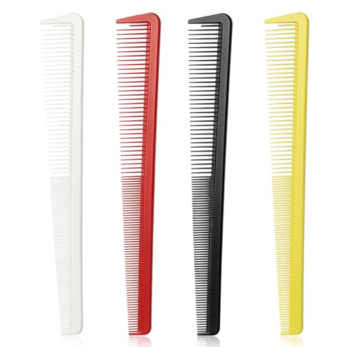 4PCS Taper Loc Comb for Men Women Salon Retwist Comb Professional Barber Stylist Hair Comb Set Plastic Colorful Combs for Hair Cutting Styling Salon Barber Combs Kit
