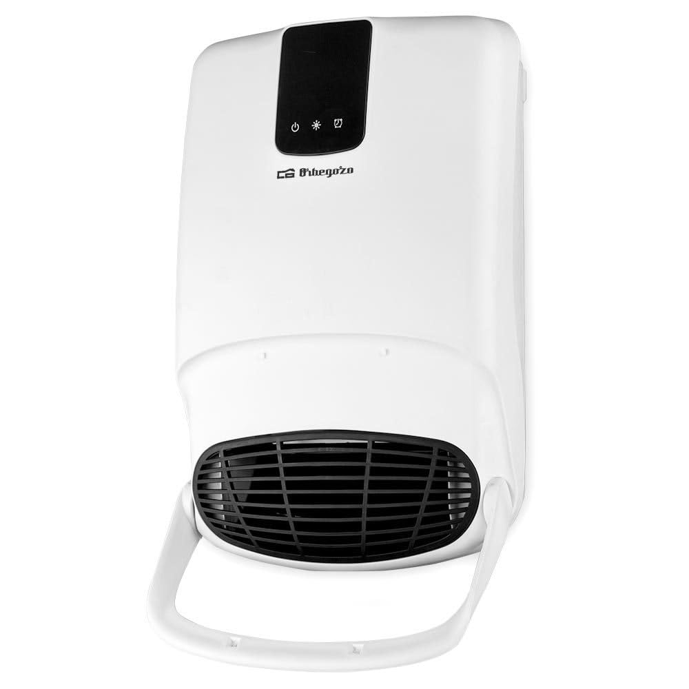 Orbegozo FB 2200 - Calefactor para baño, Accesorio Toalla, Programable, Termostato digital, 2 niveles de potencia, IP-23, Protección Sobrecalentamiento, 2000 W