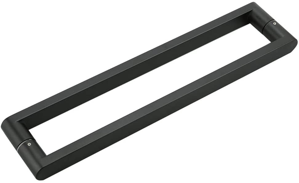 Poignées de porte coulissante noires en acier pour grange