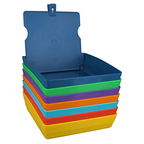 Large Size Dental Lab Working Pan, Plastic Lab Work Case with Assorted Colors