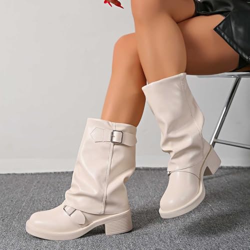Bottes de cowboy western à semelle mi-haute et boucle style - 5