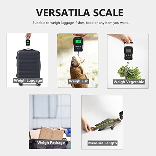 NUTRI FIT Luggage Weight Scale Fish Weighing Scales Digital Handheld Suitcase Weigher with Hook, 165lb/75kg with Measuring Tape for Travel, Fishing, Gifts4