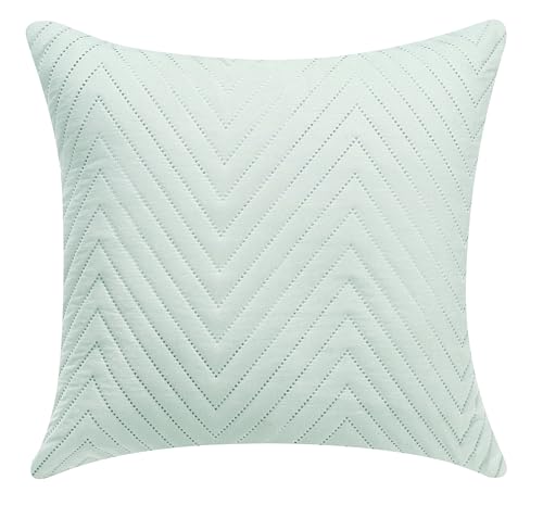 Image of RD TREND UltraSonic Microfiber Cushion Covers, 60 x 60 cm /24 x 24 inches, Set of 5, 250 TC,Back Zipper (Peista Green)