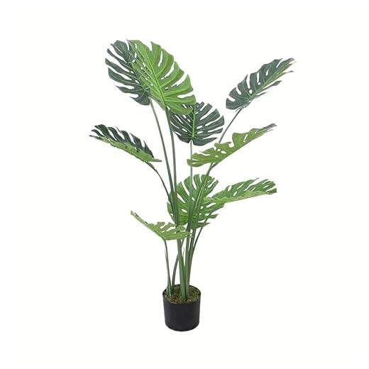 Valyria Home - Planta Artificial Monstera - Tamaño 120 cm - Planta de Plástico de Interior y Exterior - Protección Solar UV - Costilla de Adán Realista - Decoración del Hogar