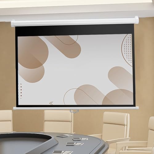 Pantalla Manual para Proyector 72" 4:3 Retráctil con Bloqueo