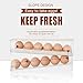 Amzcku Egg Holder for Fridge, Auto Rolling Fridge Egg Organizer, Space Saving Eggs Dispenser for Refrigerator Storager
