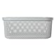 keeeper Aufbewahrungskorb in Strick-Optik, 12 l, Seitengriffe, Luftdurchlässig, Kunststoff, 37,8 x 28,4 x 15,2 cm, Stine, Grau (Nordic Grey)