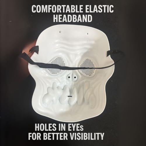 Image of Wanna Party Halloween Scary Skull Skeleton Mask White, Creepy Horror Mask for Adult Halloween Cosplay Costumes