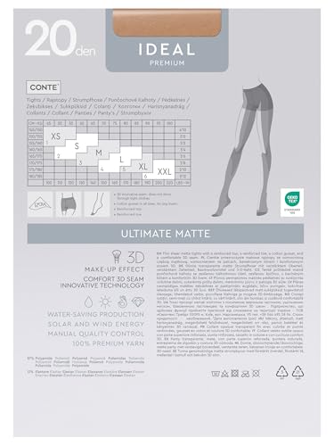 Image of Conte Tights Classic Matt Sheer Pantyhose with Control Top Ideal 20 den