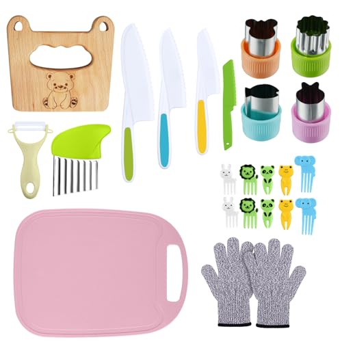 Vicloon Kindermesser 24-teiliges Kinder Sicherheit Küchenmesser, Kindermesser zum Schneiden und Kochen,Kinder Sicherheit Kochmesser,Inklusive...
