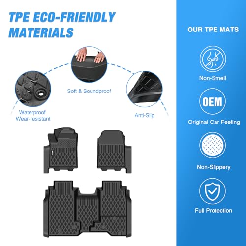 Image of Nilight TPE Floor Mats for Chevy Chevrolet Silverado EV WT Only