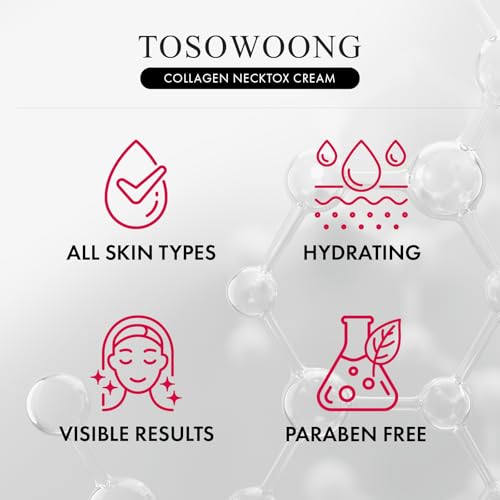 TOSOWOONG Collagen Necktox Cream with Collagen and Hyaluronic Acid, Korean Skin Care, 50ml, 1.69 fl. oz. - Image 6