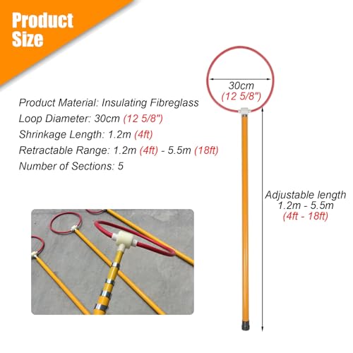 Pool Safety Hook With 12 Ft Rescue Pole, Pool Rescue Hook With Aluminum Telescopic Poles Swimming Pool Safety Equipment - View #4